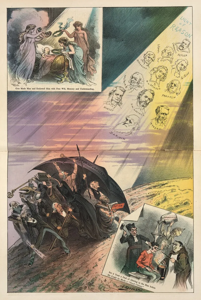 Reason Against Unreason Wall Art by Joseph Ferdinand Keppler - High-Resolution Digital Print