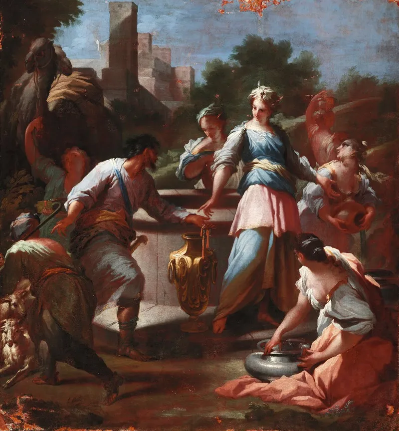 Rebecca At The Well 6 Wall Art by Giovanni Battista Ranieri Del Pace - High-Resolution Digital Print