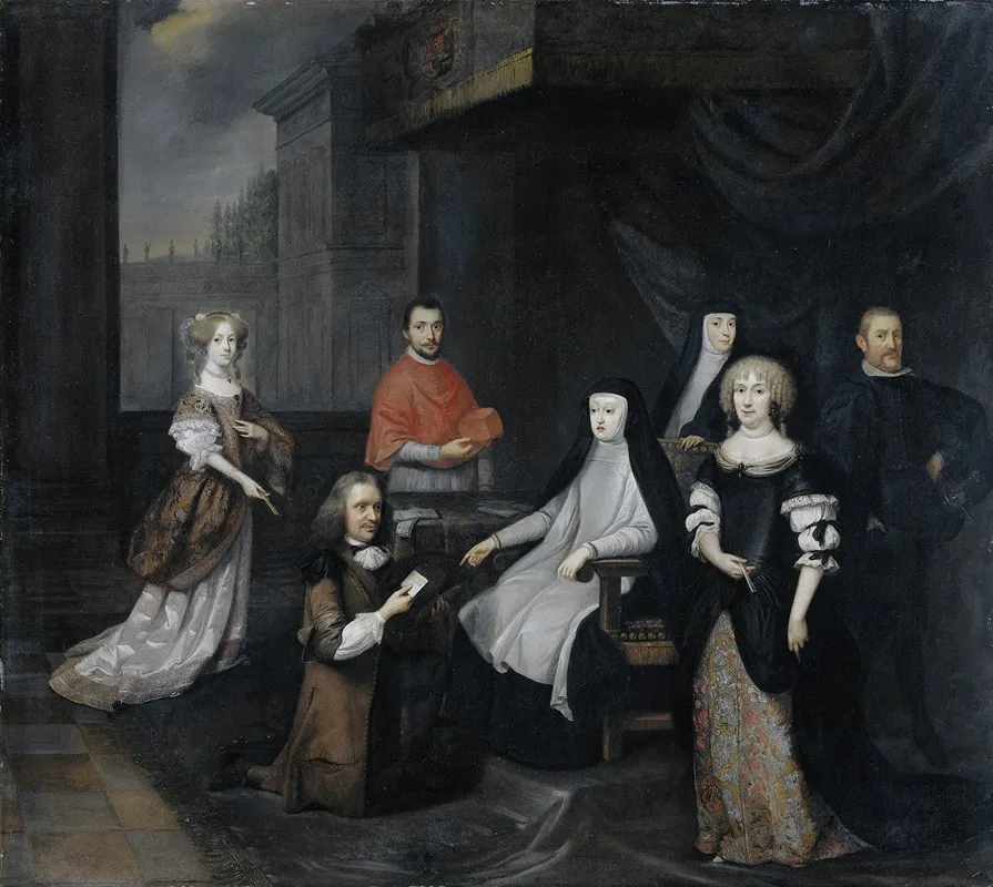Reception Of The Dutch Ambassador Hieronymus Van Beverningk By The Spanish Queen Regent Maria Anna Of Austria 2 March 1671 Wall Art by Caspar Netscher - High-Resolution Digital Print