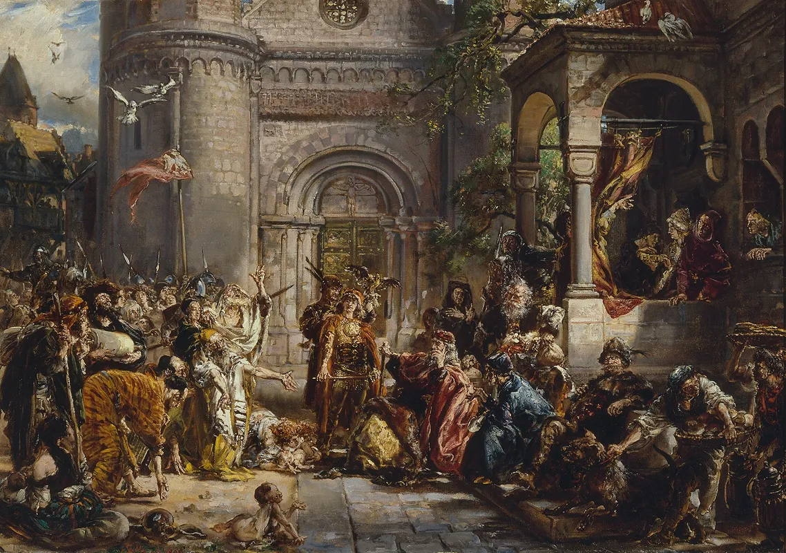 Reception Of The Jews From The Series History Of Civilization In Poland Wall Art by Jan Matejko - High-Resolution Digital Print