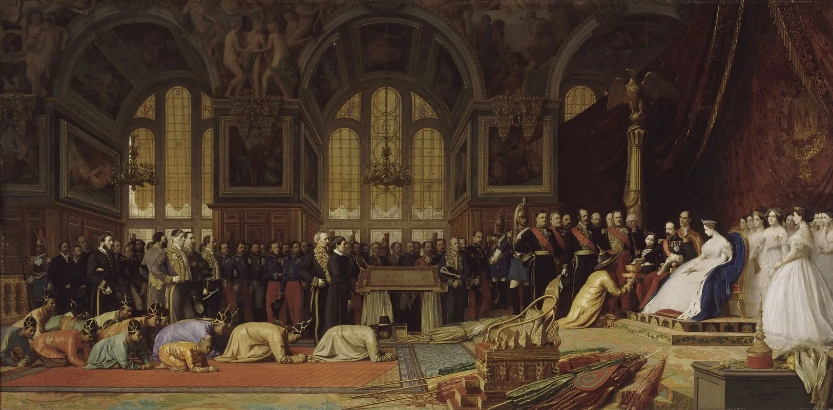 Reception Of The Siamese Ambassadors By The Emperor Napoleon Iii At The Palace Of Fontainebleau June 27 1861