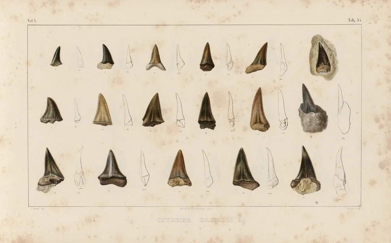 Recherches Sur Les Poissons Fossiles Pl 317 Wall Art by Louis Agassiz - High-Resolution Digital Print