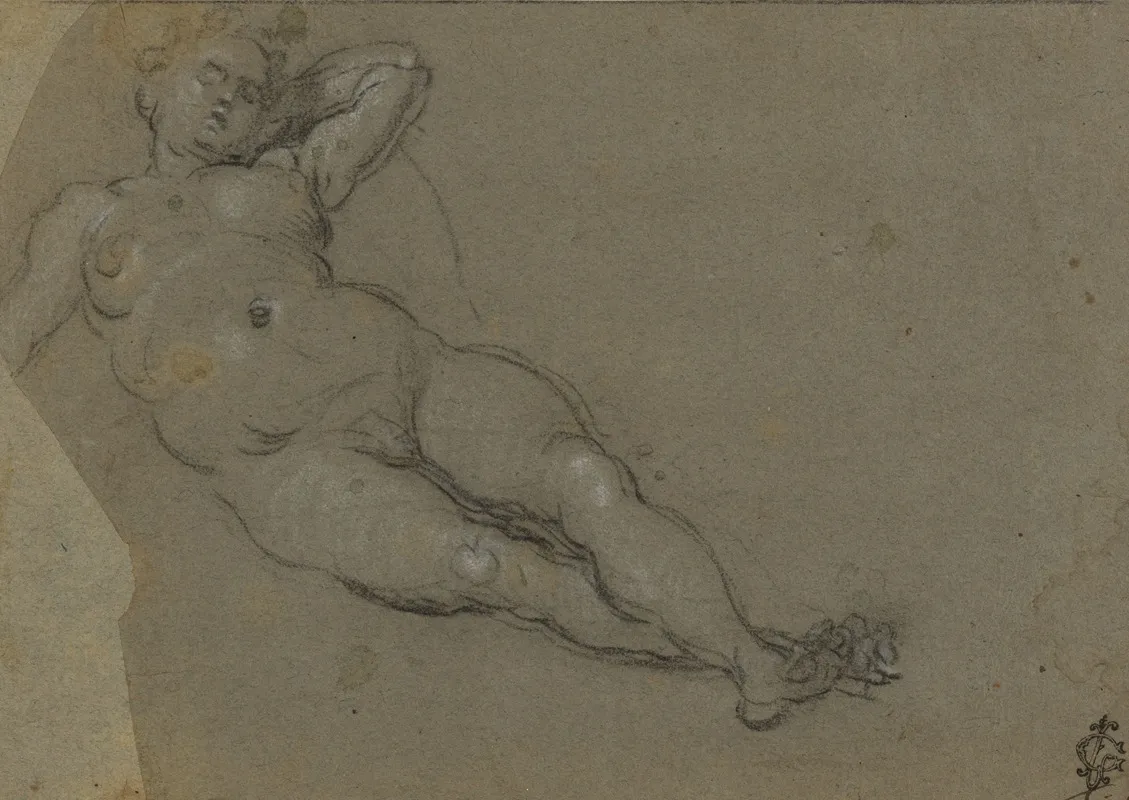 Reclining Female Nude 15 Wall Art by Domenico Tintoretto - High-Resolution Digital Print