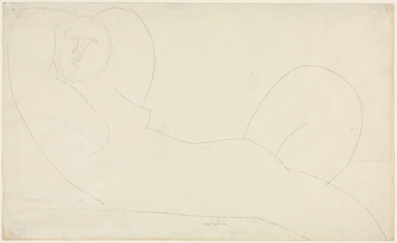 Reclining Female Nude 24 Wall Art by Amedeo Modigliani - High-Resolution Digital Print