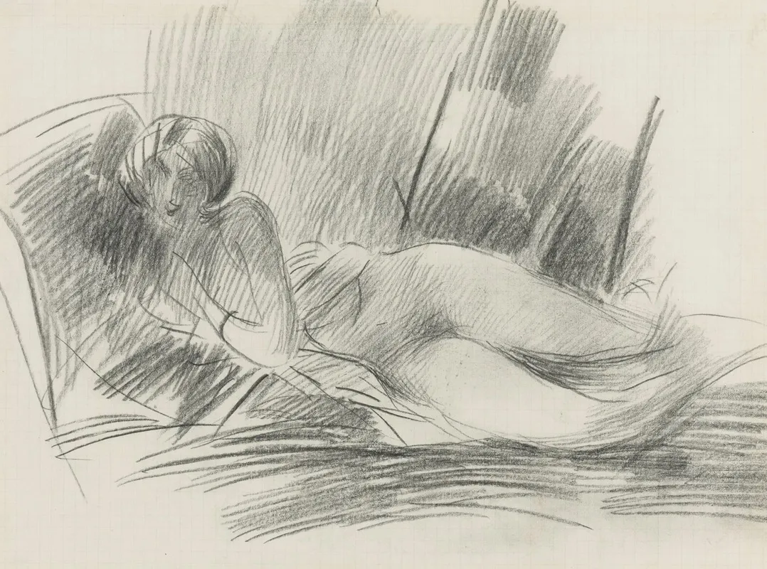 Reclining Female Nude 26 Wall Art by Giovanni Boldini - High-Resolution Digital Print