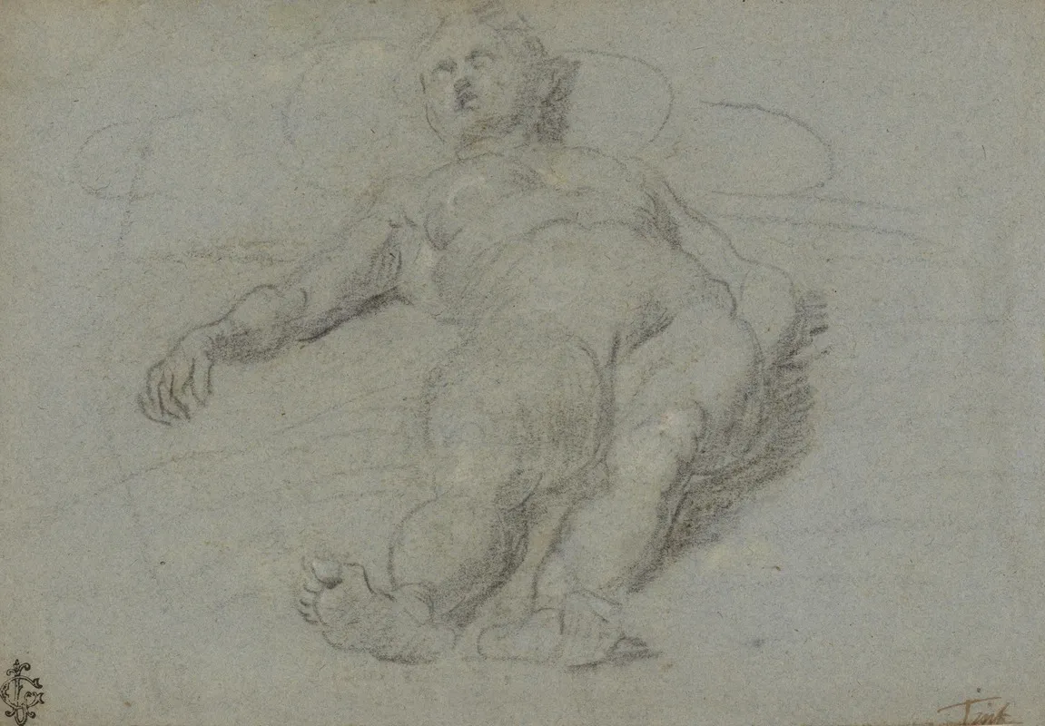Reclining Female Nude Early Wall Art by Domenico Tintoretto - High-Resolution Digital Print
