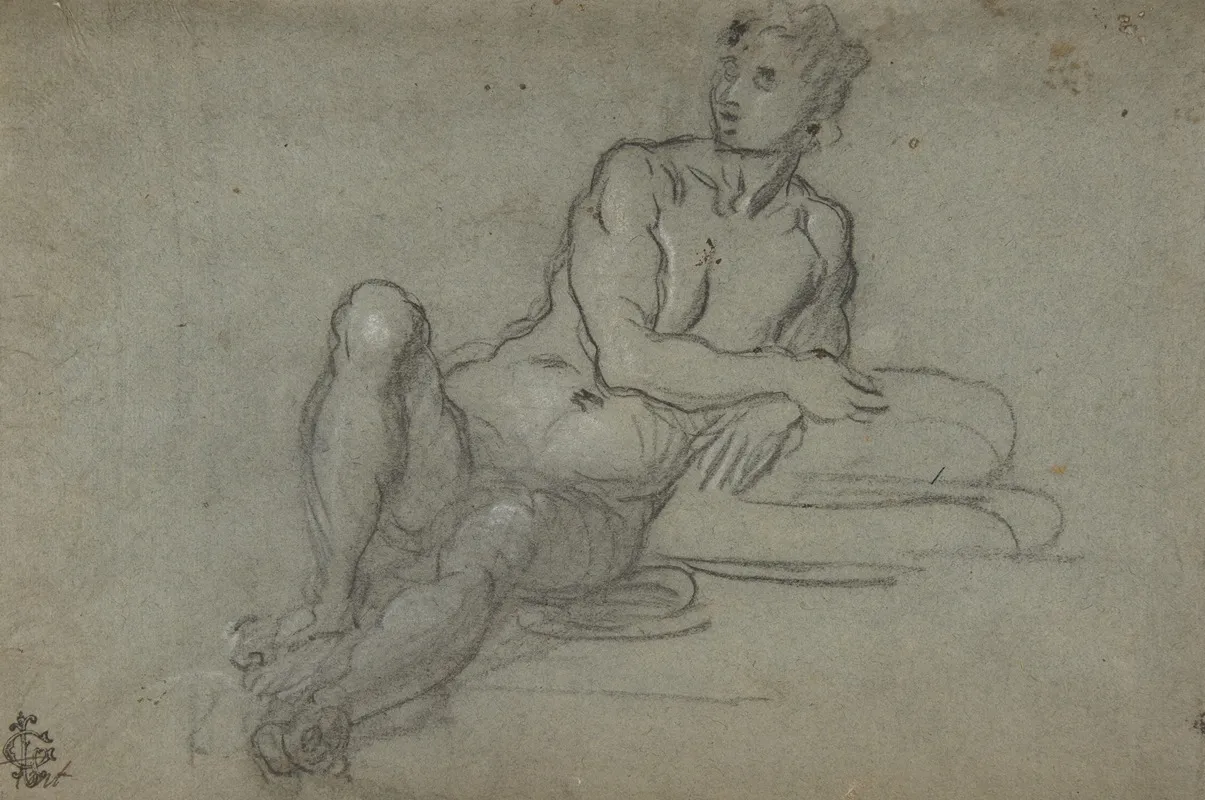 Reclining Female Nude Figure Wall Art by Domenico Tintoretto - High-Resolution Digital Print