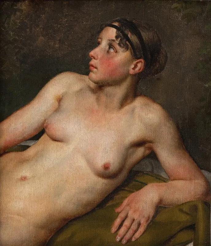 Reclining Female Nude Wall Art by Christoffer Wilhelm Eckersberg - High-Resolution Digital Print
