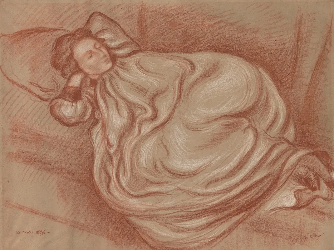 Reclining Girl With Wide Dress