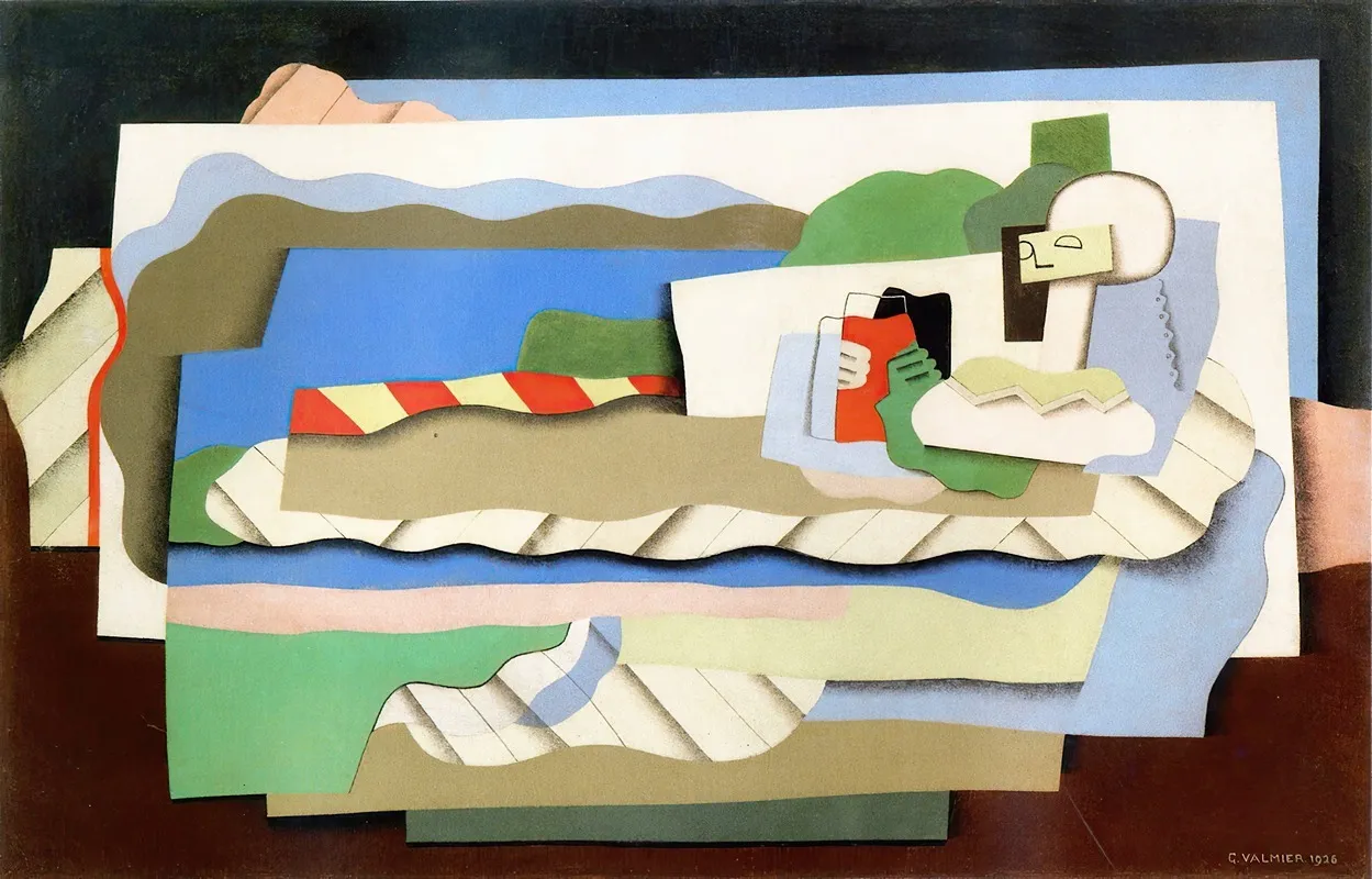 Reclining Girl Wall Art by Georges Valmier - High-Resolution Digital Print