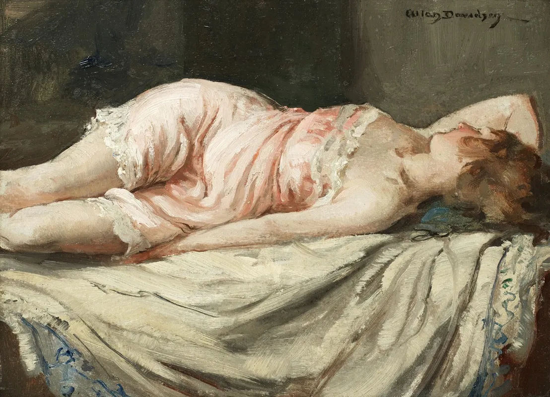 Reclining Model 5 Wall Art by Allan Douglas Davidson - High-Resolution Digital Print