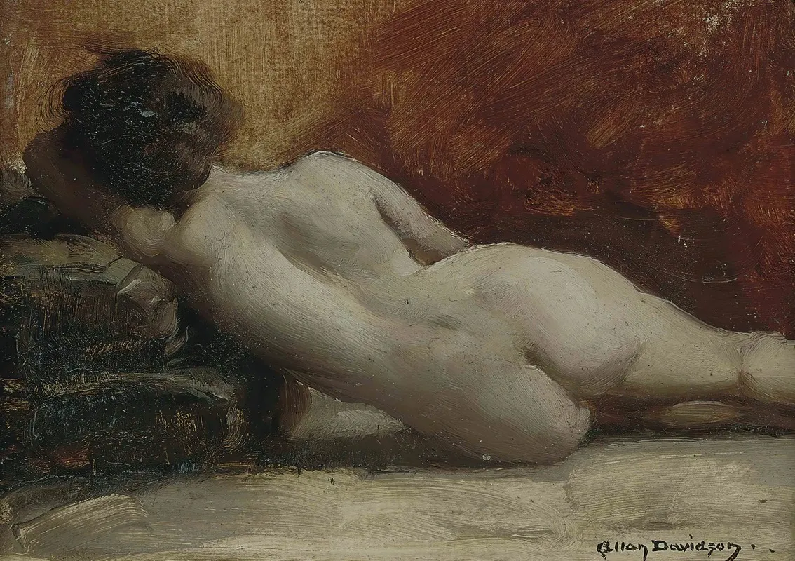 Reclining Nude 2 Wall Art by Allan Douglas Davidson - High-Resolution Digital Print