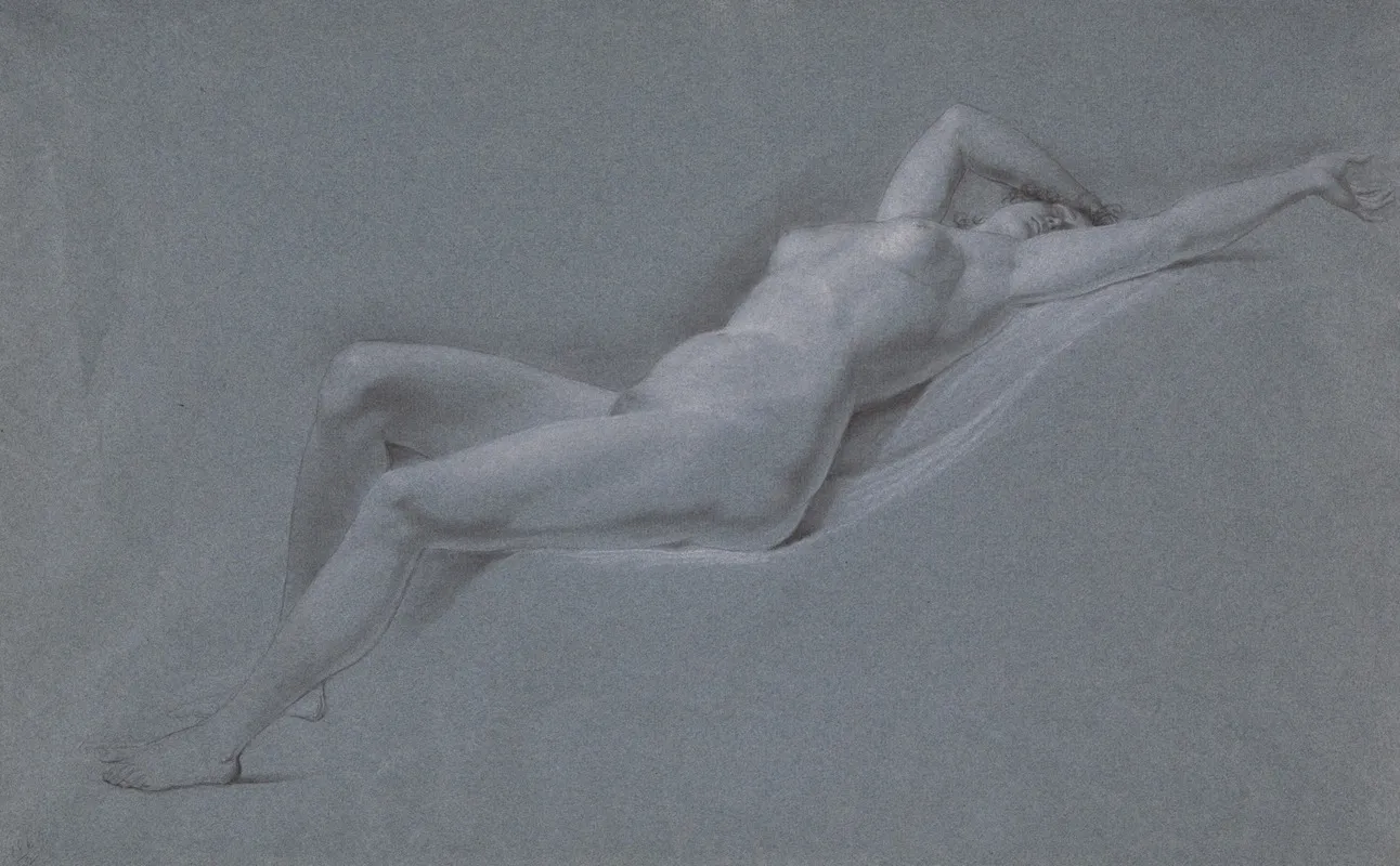 Reclining Nude Front View Wall Art by John Trumbull - High-Resolution Digital Print