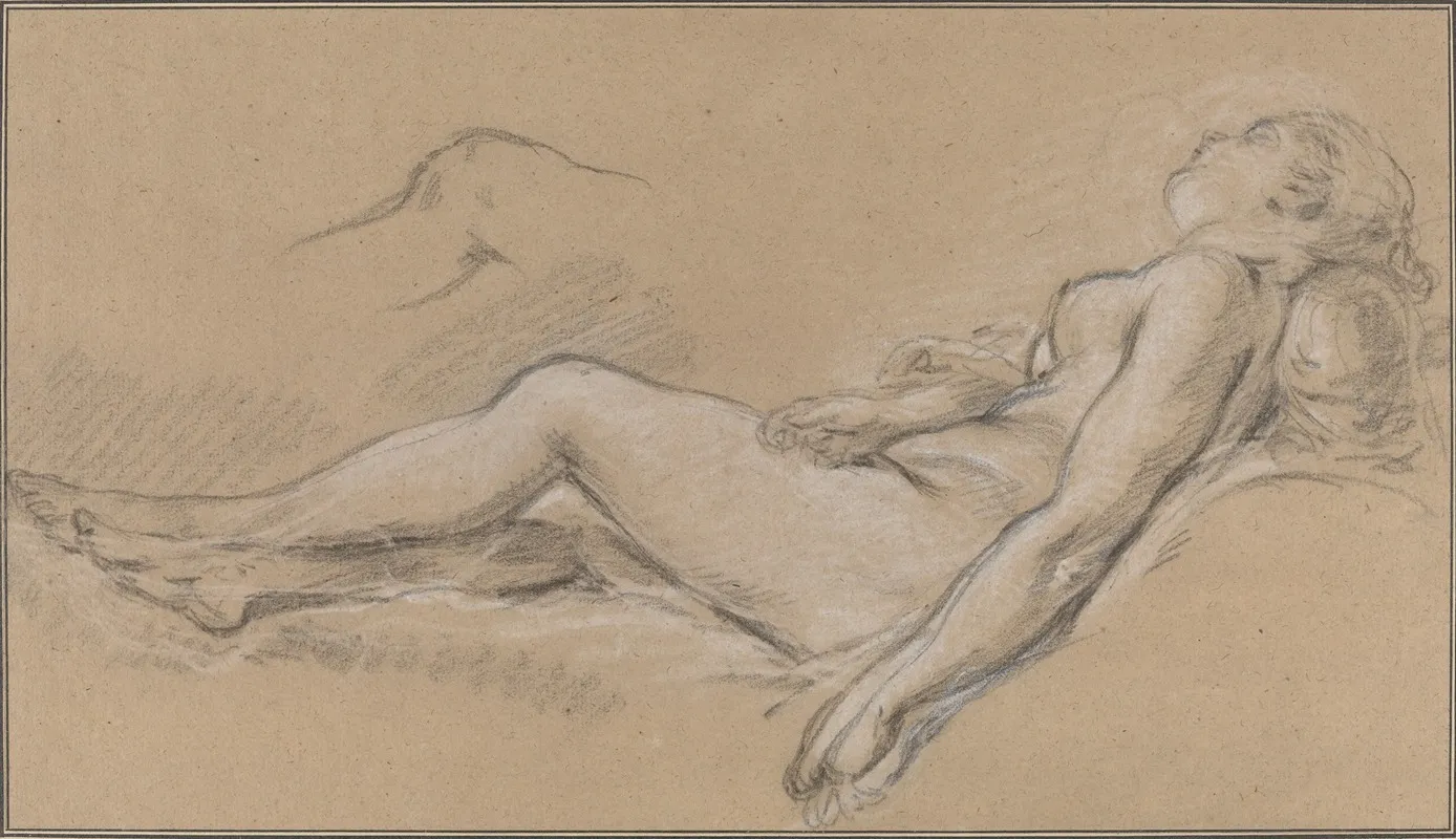 Reclining Nymph Wall Art by François Boucher - High-Resolution Digital Print