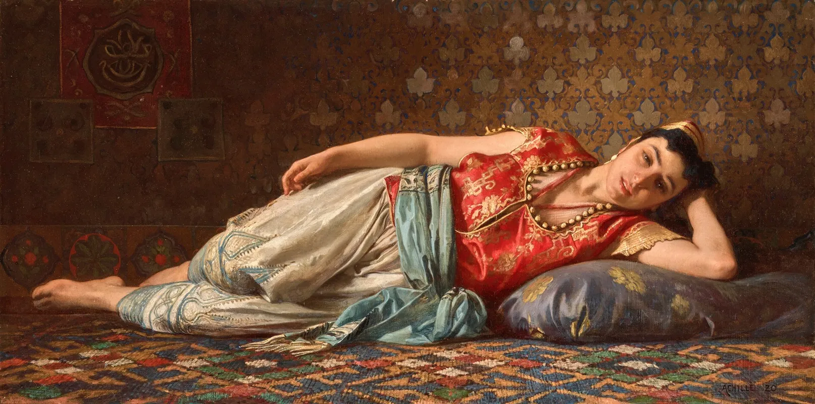 Reclining Odalisque 3 Wall Art by Jean-Baptiste Achille Zo - High-Resolution Digital Print
