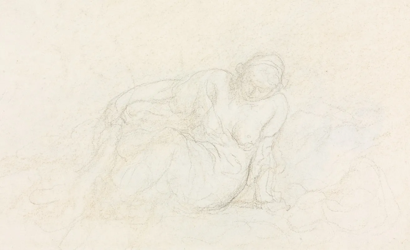 Reclining Woman Leaning On Her Arm Verso