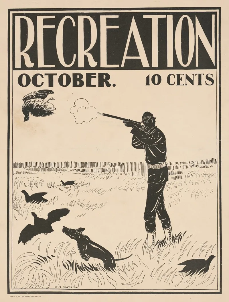 Recreation For October Wall Art by Henry Summer Watson - High-Resolution Digital Print
