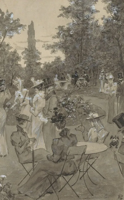 Recreerende Mensen In Een Park