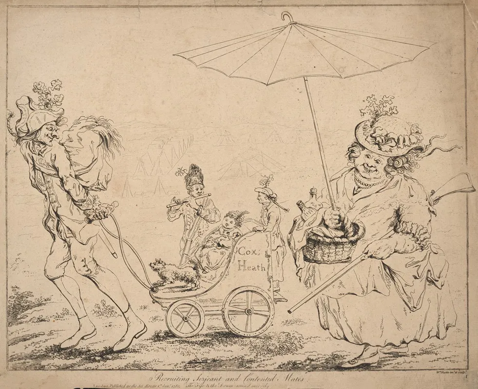 Recruiting Serjeant And Contented Mates Wall Art by William Austin - High-Resolution Digital Print