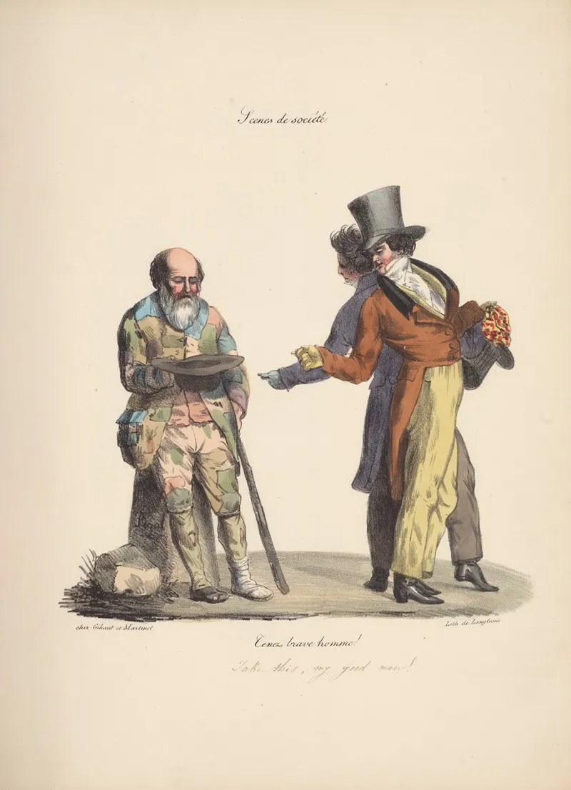 Recueil Des Scenes Familieres Et De Societe De Paris Pl 10 Wall Art by Edmé Jean Pigal - High-Resolution Digital Print