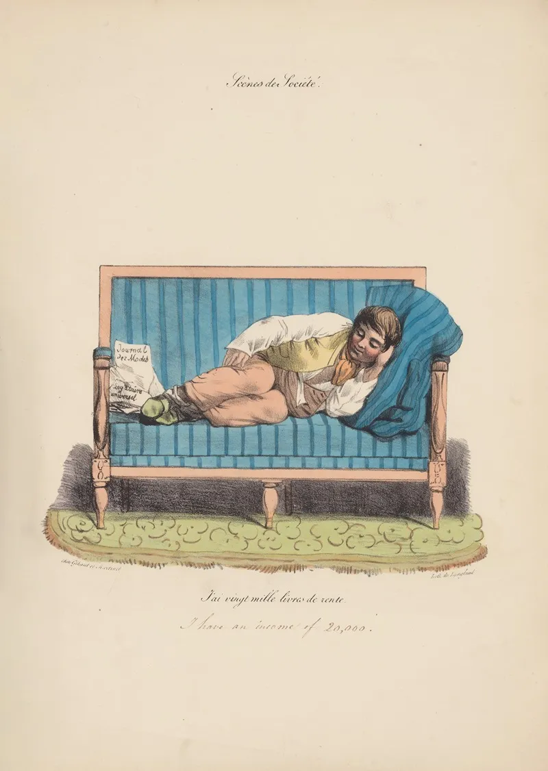 Recueil Des Scenes Familieres Et De Societe De Paris Pl 14 Wall Art by Edmé Jean Pigal - High-Resolution Digital Print