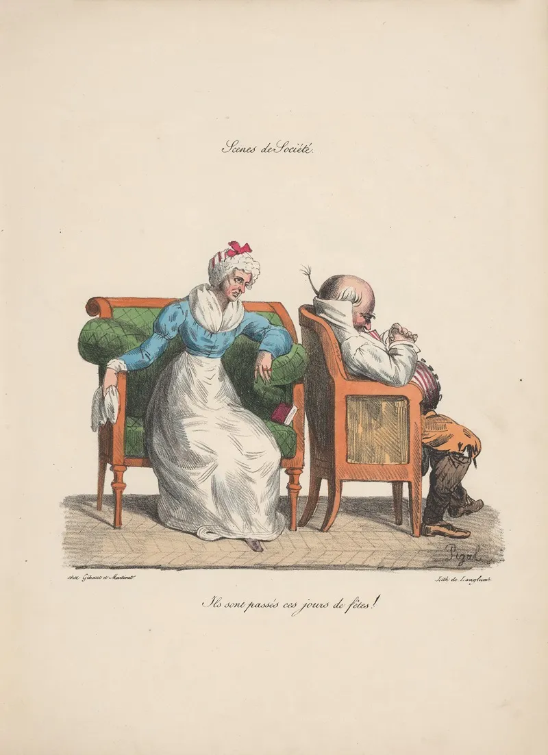Recueil Des Scenes Familieres Et De Societe De Paris Pl 15 Wall Art by Edmé Jean Pigal - High-Resolution Digital Print