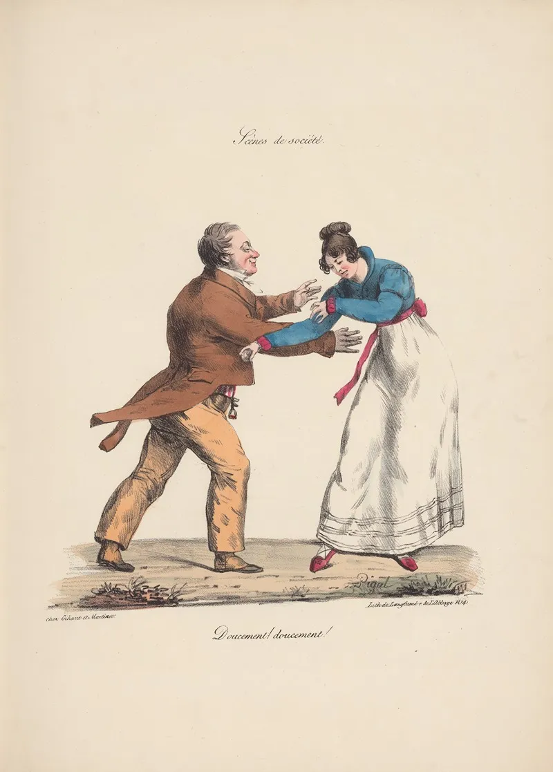 Recueil Des Scenes Familieres Et De Societe De Paris Pl 16 Wall Art by Edmé Jean Pigal - High-Resolution Digital Print