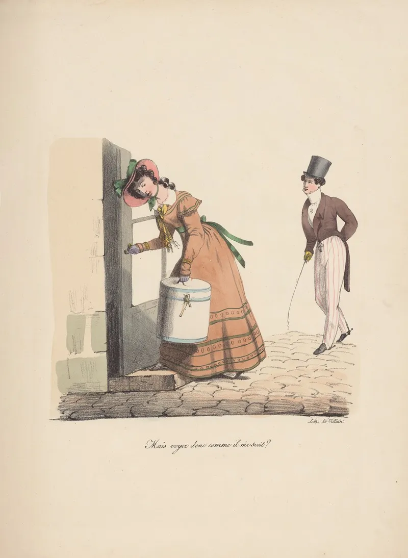 Recueil Des Scenes Familieres Et De Societe De Paris Pl 17 Wall Art by Edmé Jean Pigal - High-Resolution Digital Print