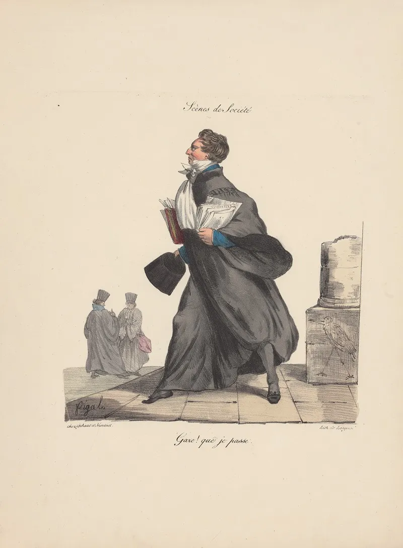 Recueil Des Scenes Familieres Et De Societe De Paris Pl 20 Wall Art by Edmé Jean Pigal - High-Resolution Digital Print