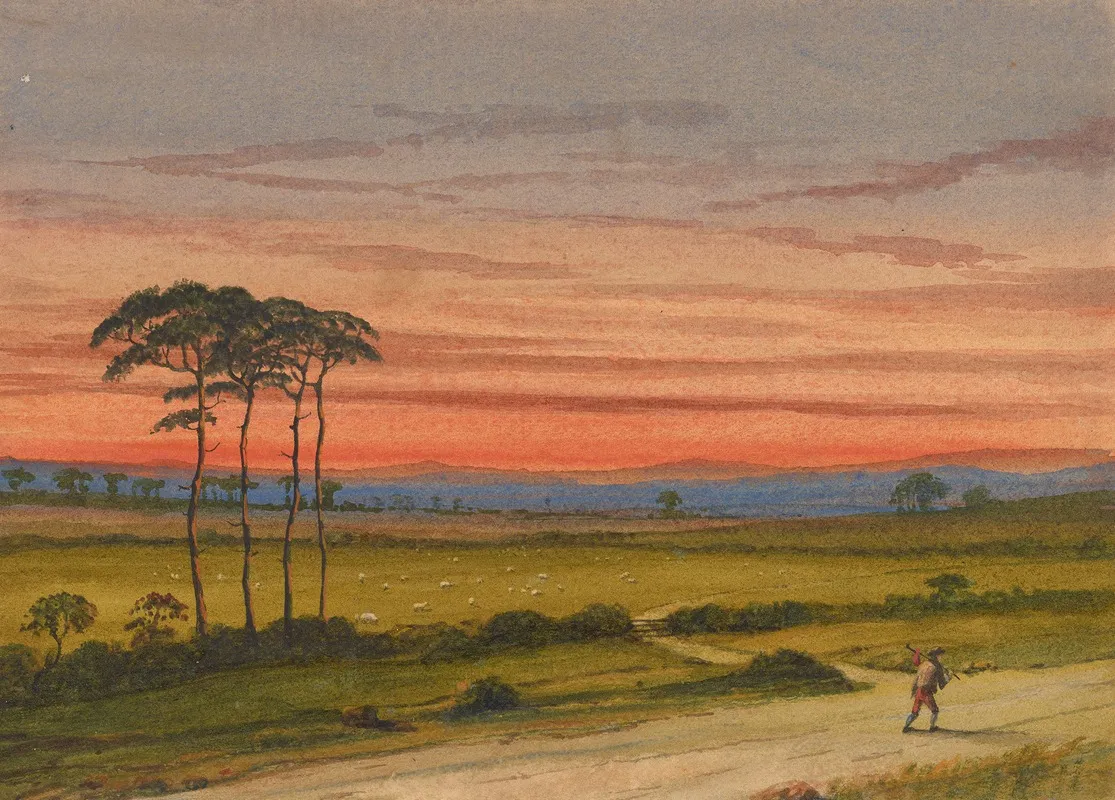 Red At Night Is The Shepherds Delight Wall Art by Elisha Noyce - High-Resolution Digital Print