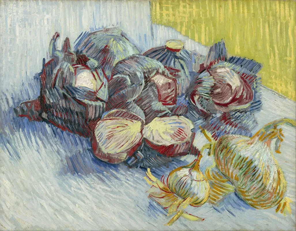Red Cabbages And Onions Wall Art by Vincent van Gogh - High-Resolution Digital Print