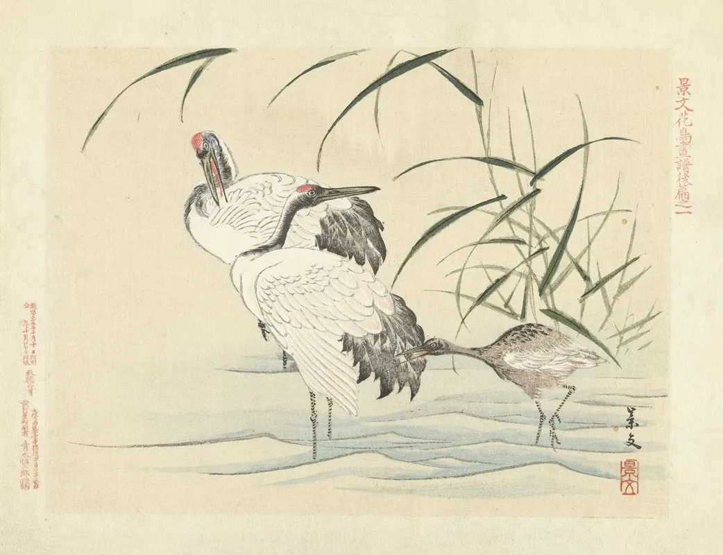 Red Crowned Crane Wall Art by Matsumura Keibun - High-Resolution Digital Print