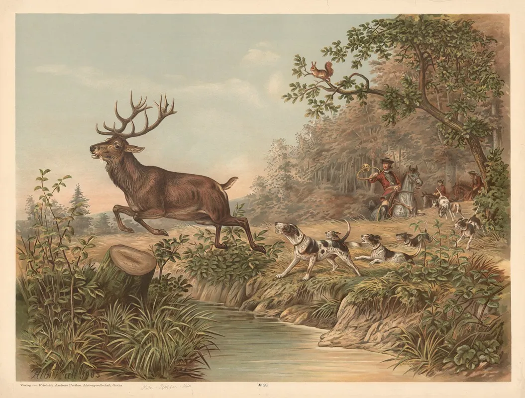 Red Deer 3 Wall Art by Otto Speckter - High-Resolution Digital Print