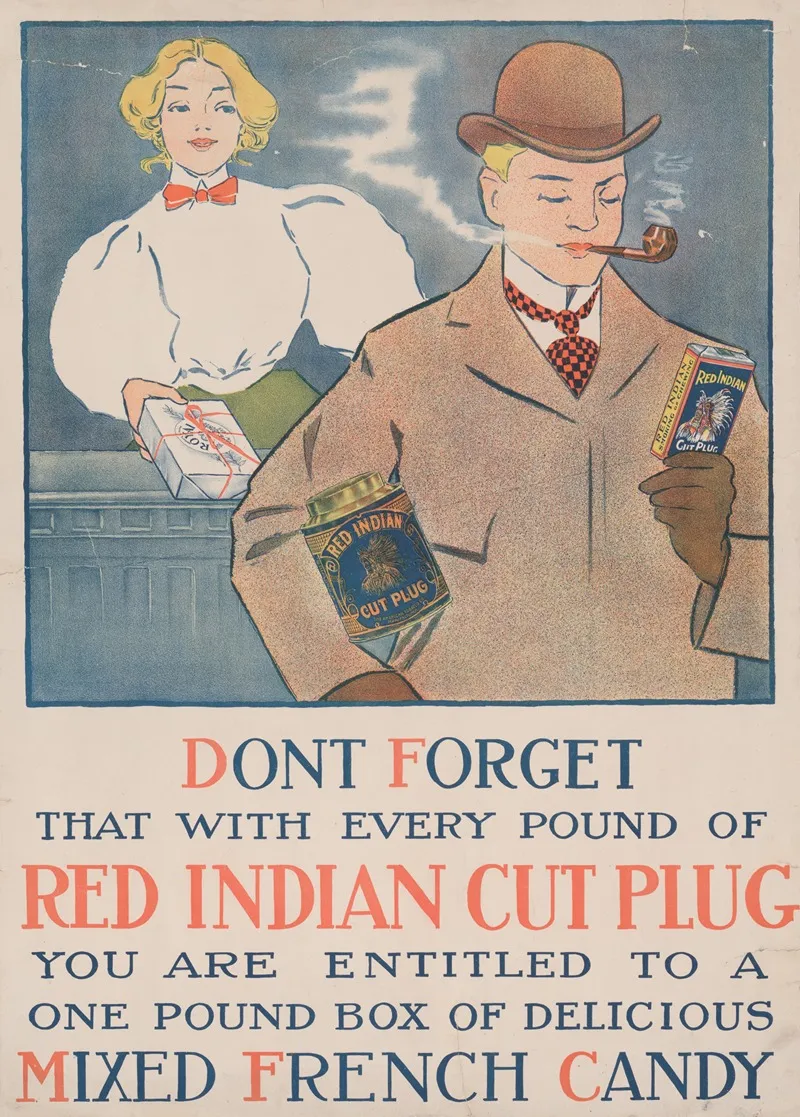 Red Indian Cut Plug Wall Art by Anonymous - High-Resolution Digital Print