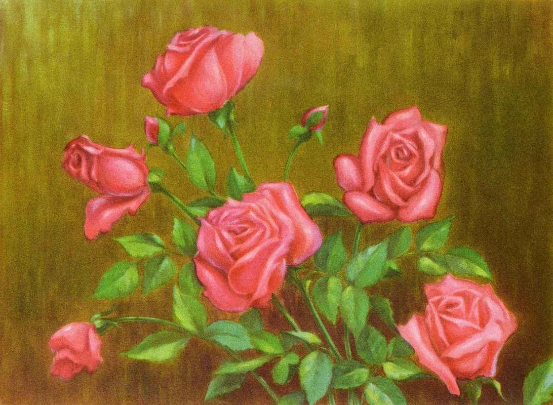 Red Rose Wall Art by Lafayette F. Cargill - High-Resolution Digital Print