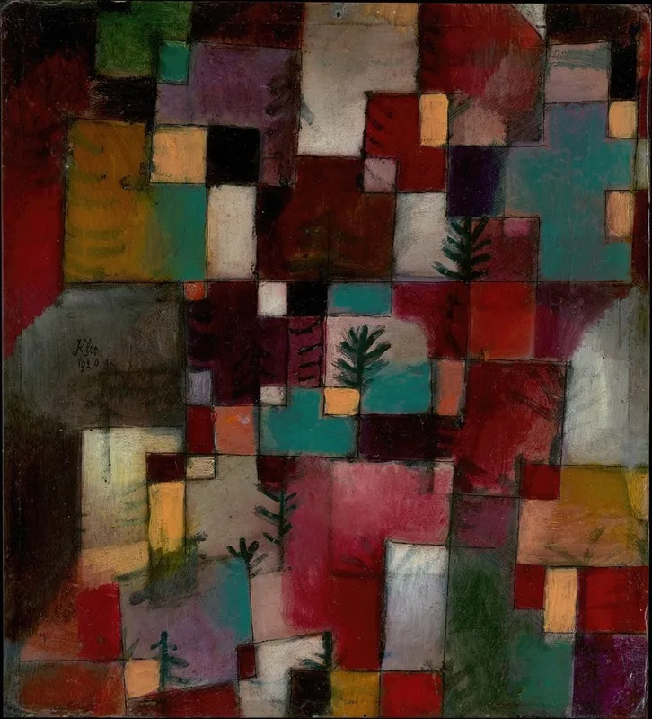 Redgreen And Violet Yellow Rhythms Wall Art by Paul Klee - High-Resolution Digital Print