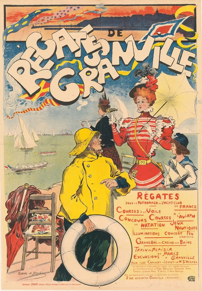 Regates De Granville Wall Art by Eugène Le Mouel - High-Resolution Digital Print