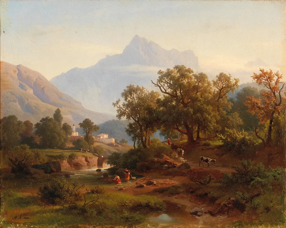 Region In South Tyrol Landscape In The Morning Light