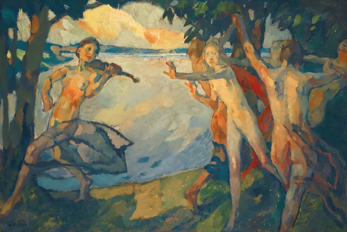 Reigen The Dance Wall Art by Leo Putz - High-Resolution Digital Print