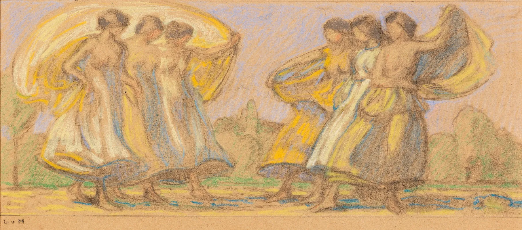 Reigentanzende Frauen