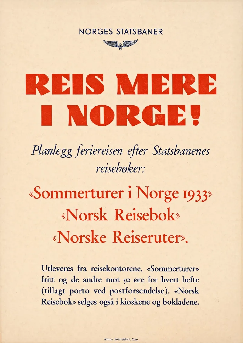 Reis Mere I Norge Wall Art by Kirstes boktrykkeri - High-Resolution Digital Print