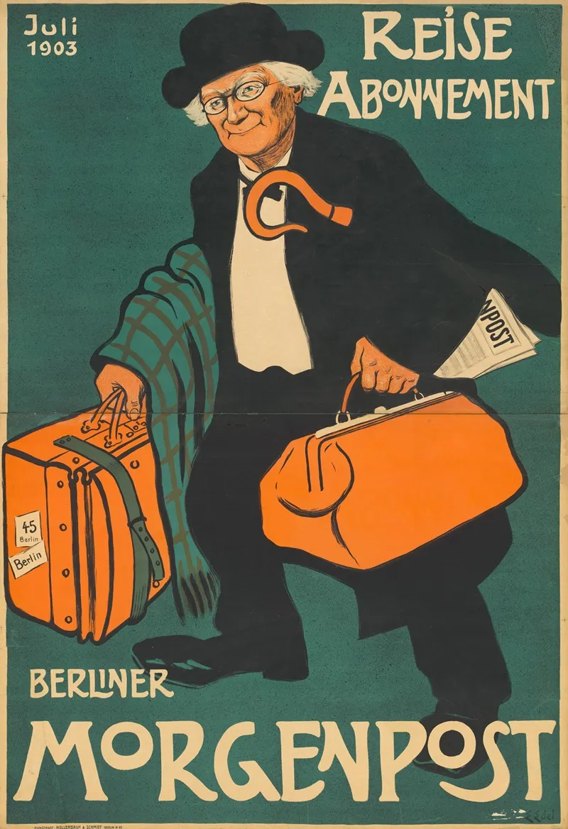 Reise Abonnement Berliner Morgenpost Wall Art by Edmund Edel - High-Resolution Digital Print
