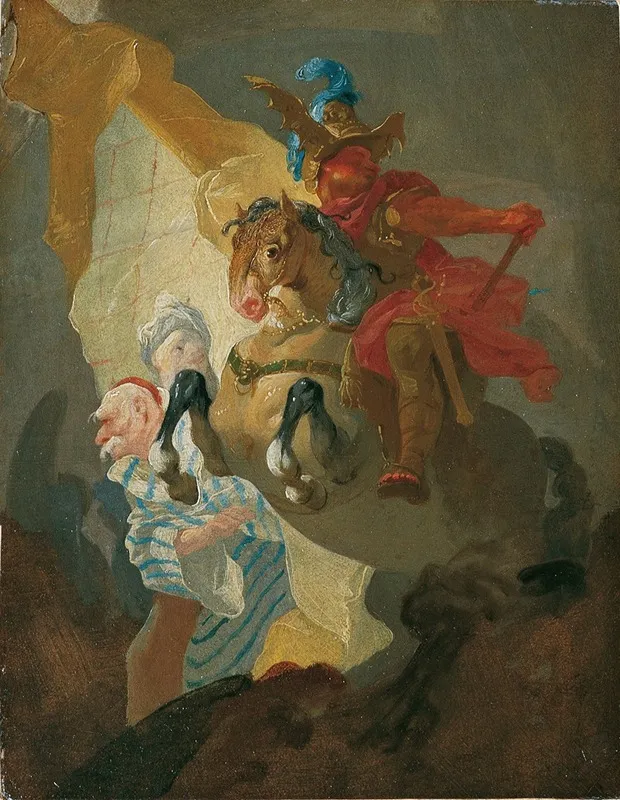 Reitender Feldherr Wall Art by Joseph Winterhalder the younger - High-Resolution Digital Print