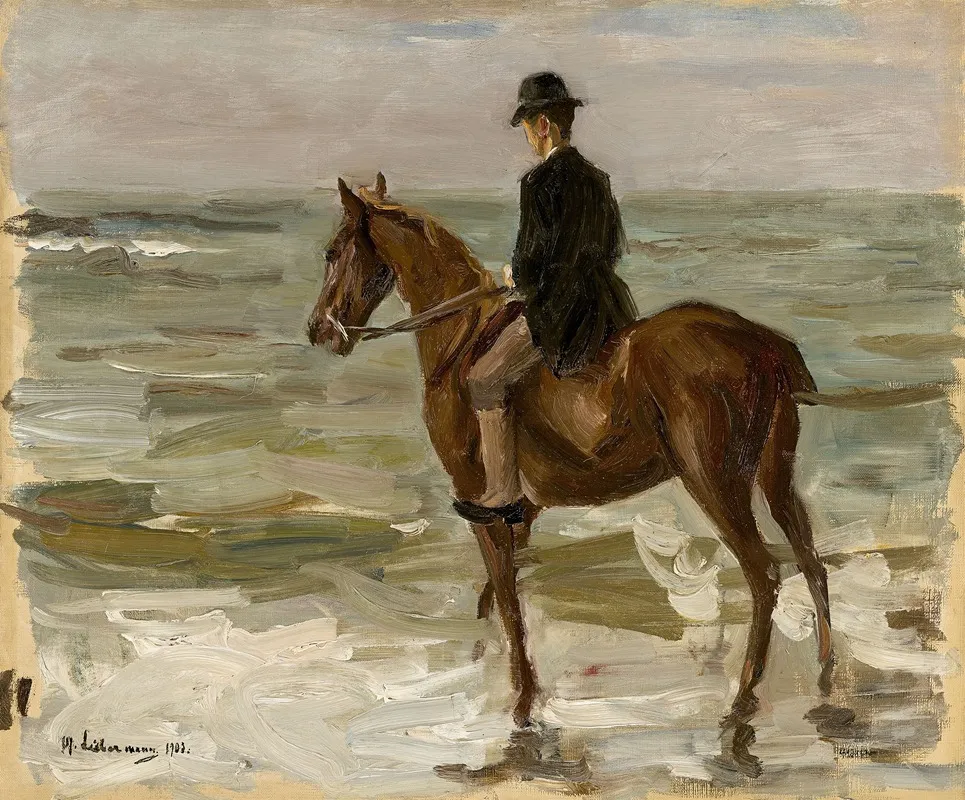 Reiter Am Strand Wall Art by Max Liebermann - High-Resolution Digital Print