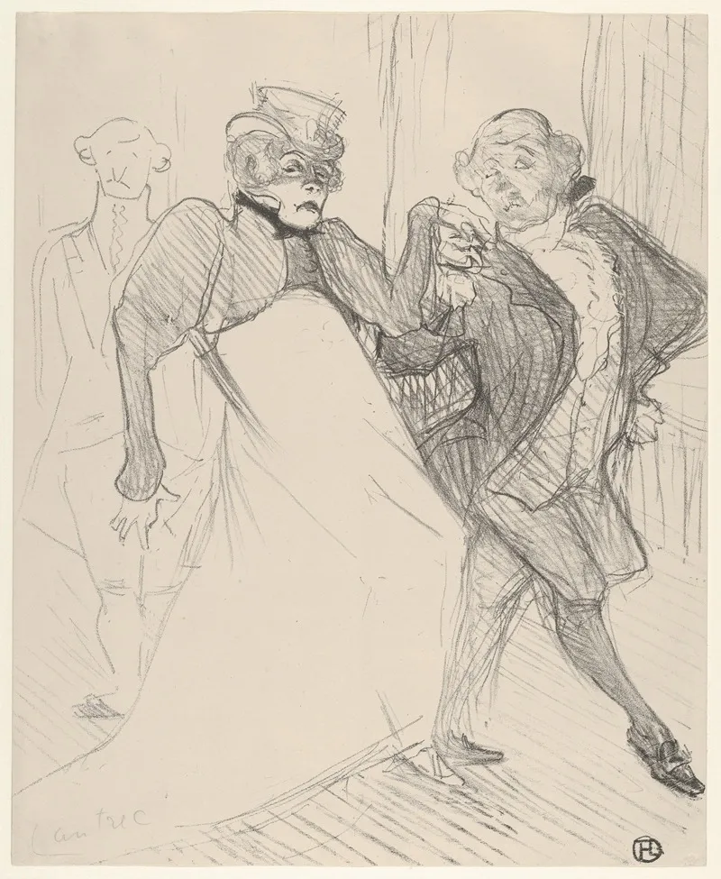 Rejane And Galipaux In Madame Sans Gene 2 Wall Art by Henri de Toulouse-Lautrec - High-Resolution Digital Print
