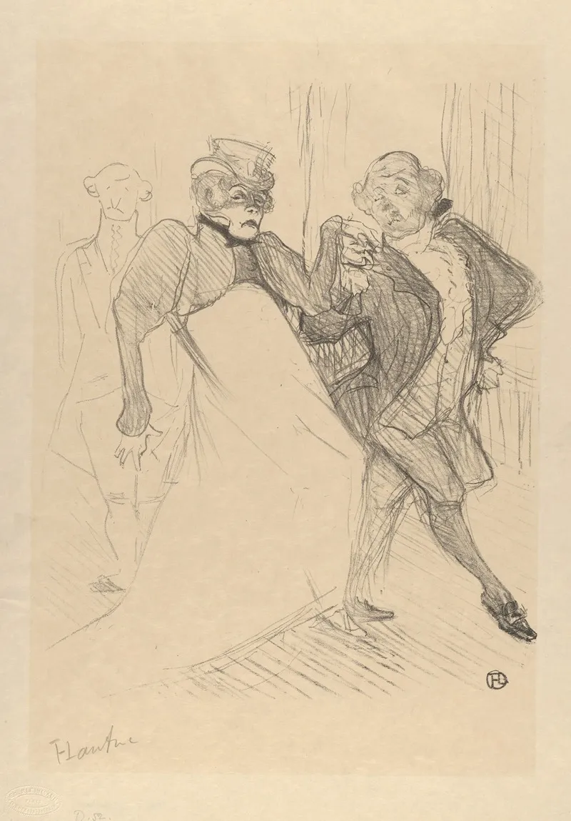 Rejane And Galipaux In Madame Sans Gene Wall Art by Henri de Toulouse-Lautrec - High-Resolution Digital Print