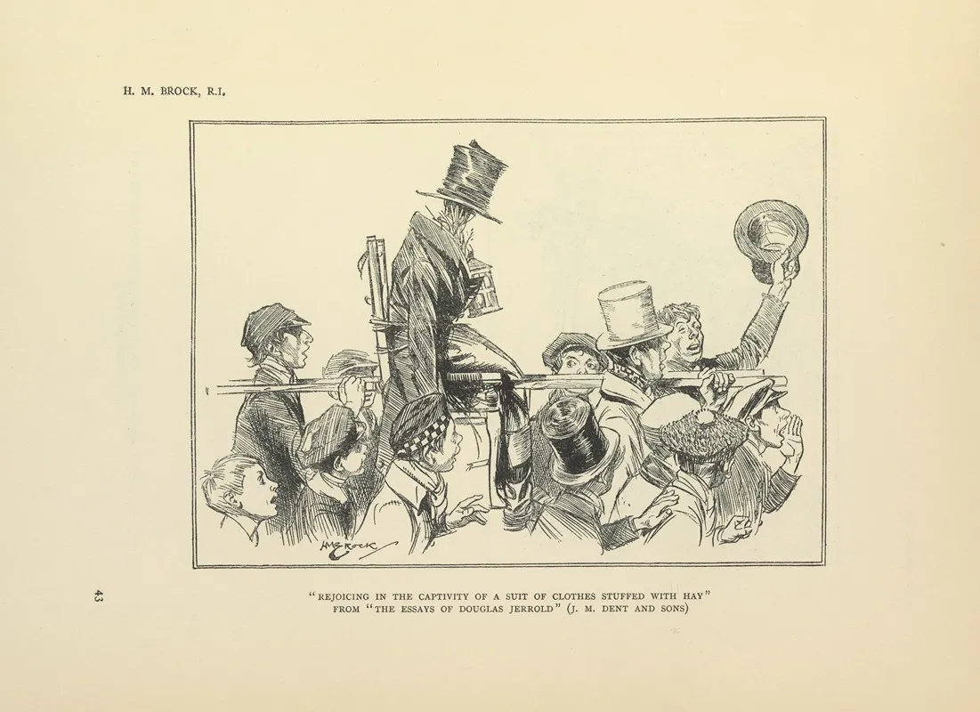 Rejoicing In The Captivity Of A Suit Of Clothes Stuffed With Hay The Essays Of Douglas Jerrold Wall Art by Henry Matthew Brock - High-Resolution Digital Print