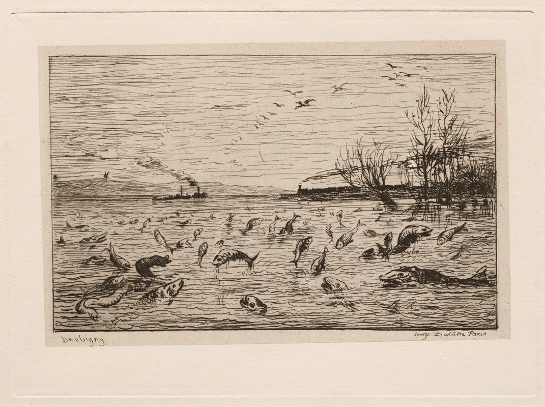 Rejoicing Of The Fish At The Departure Of The Cabin Boy The Fish Wall Art by Charles François Daubigny - High-Resolution Digital Print