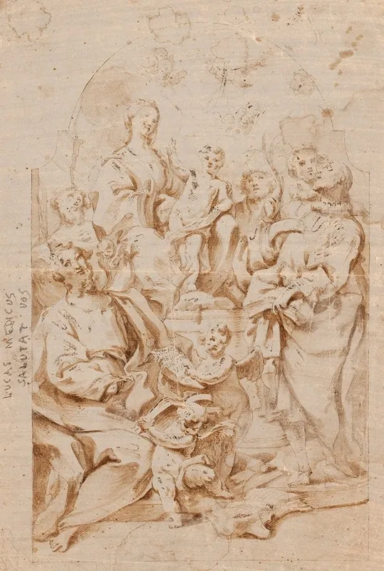 Religious Scene Wall Art by Girolamo Bonini - High-Resolution Digital Print