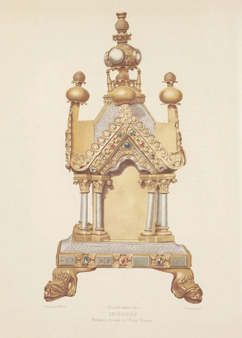 Reliquaire Travail De L Ecole Rhenane Wall Art by Joseph Rose Lemercier - High-Resolution Digital Print